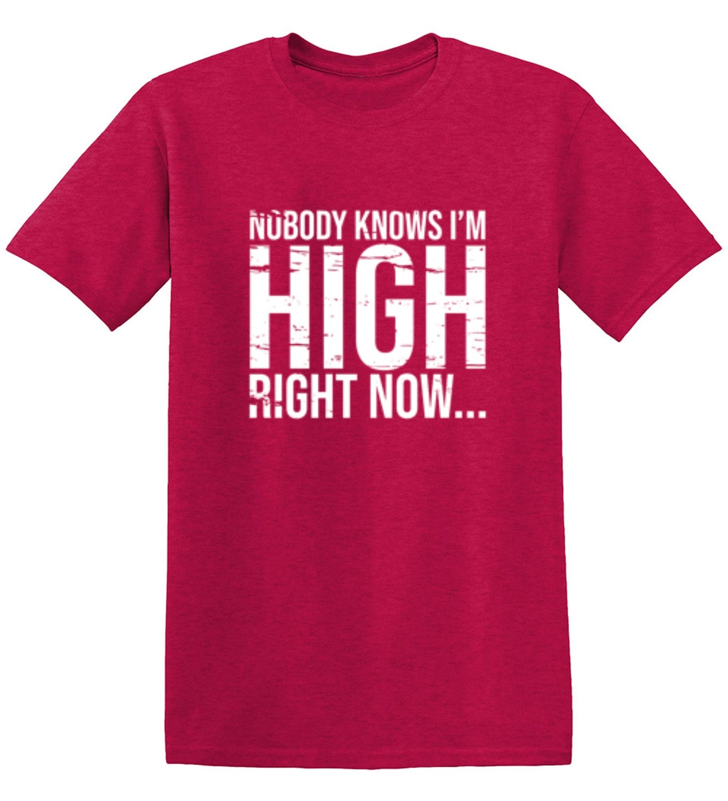 Funny T-Shirts design "Nobody Knows I'm High Right Now... T-Shirt"