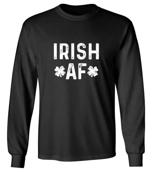Funny T-Shirts design "Irish AF - Long Sleeve"