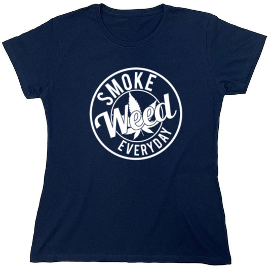 Funny T-Shirts design "Smoke Weed Everyday - Womens"