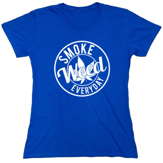Funny T-Shirts design "Smoke Weed Everyday - Womens"