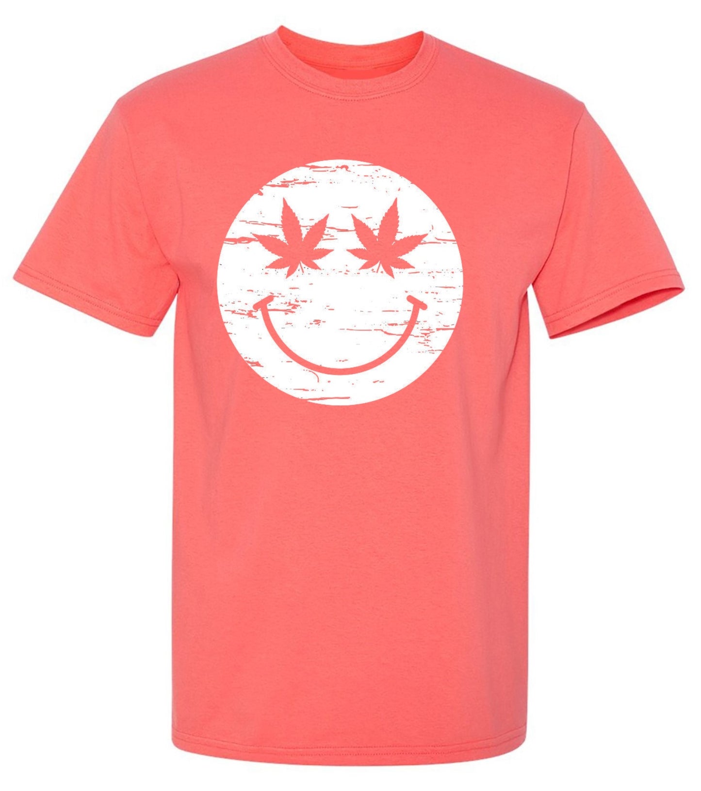 Funny T-Shirts design "Weed Smile Face  T-Shirt"