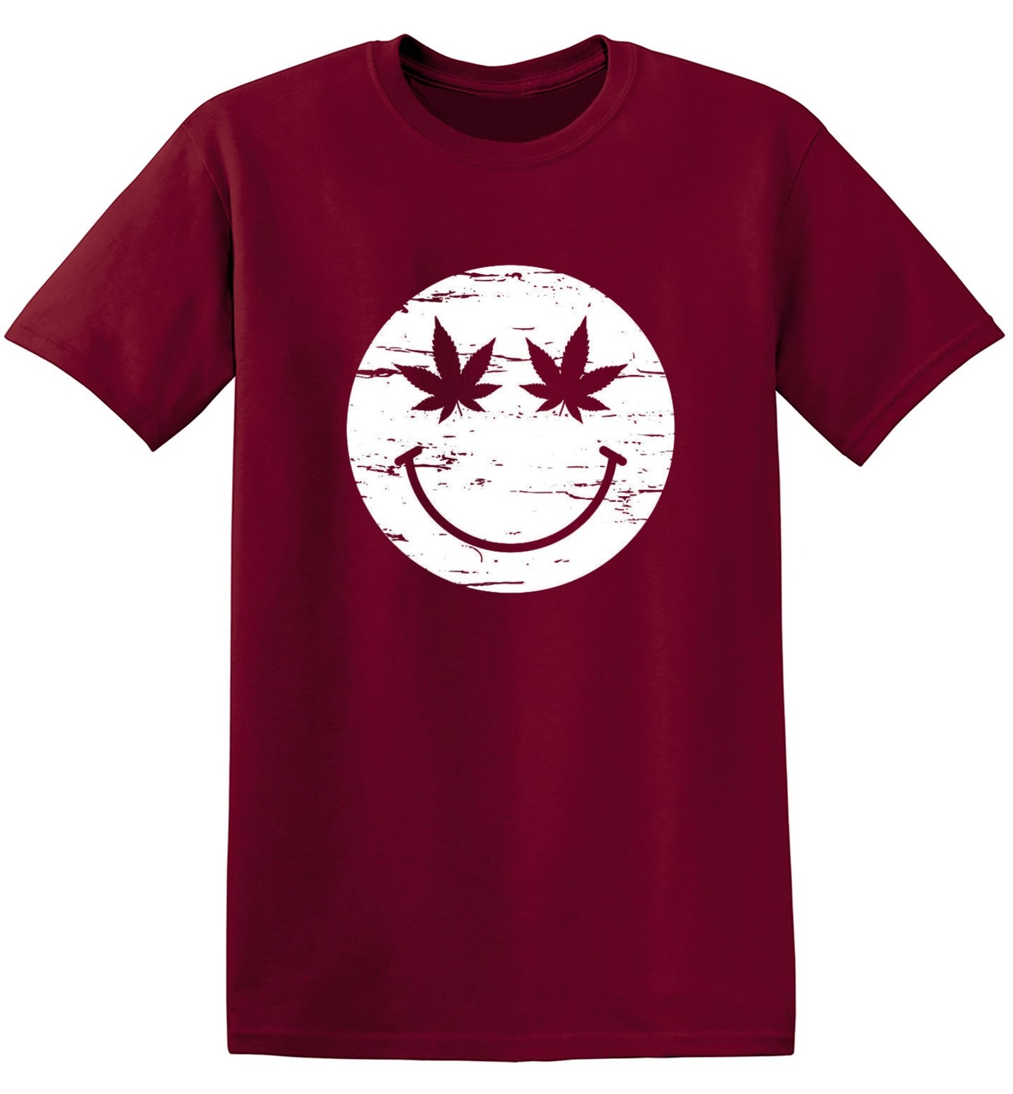 Funny T-Shirts design "Weed Smile Face  T-Shirt"