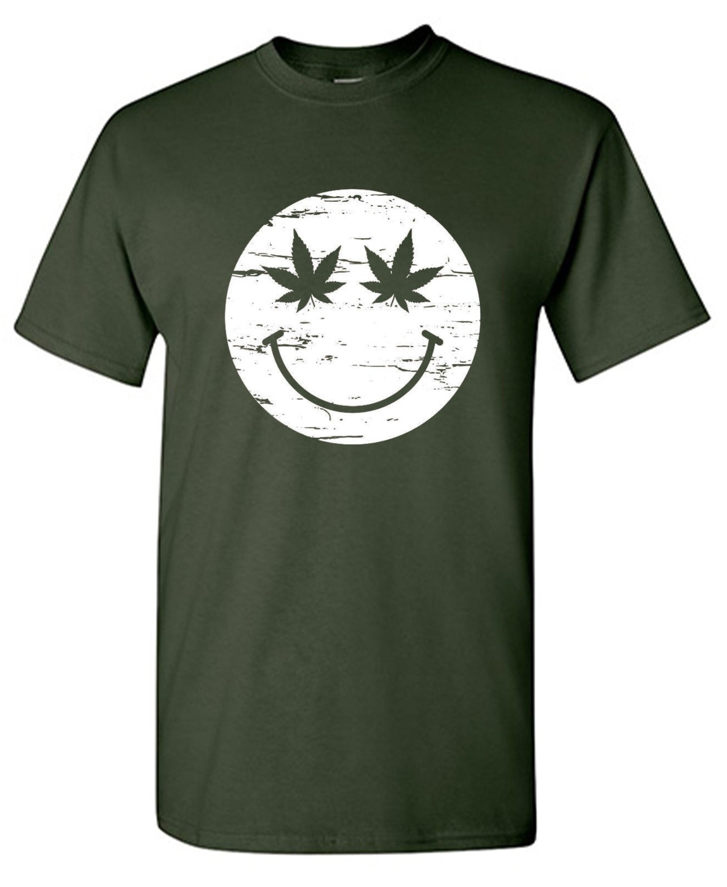 Funny T-Shirts design "Weed Smile Face  T-Shirt"