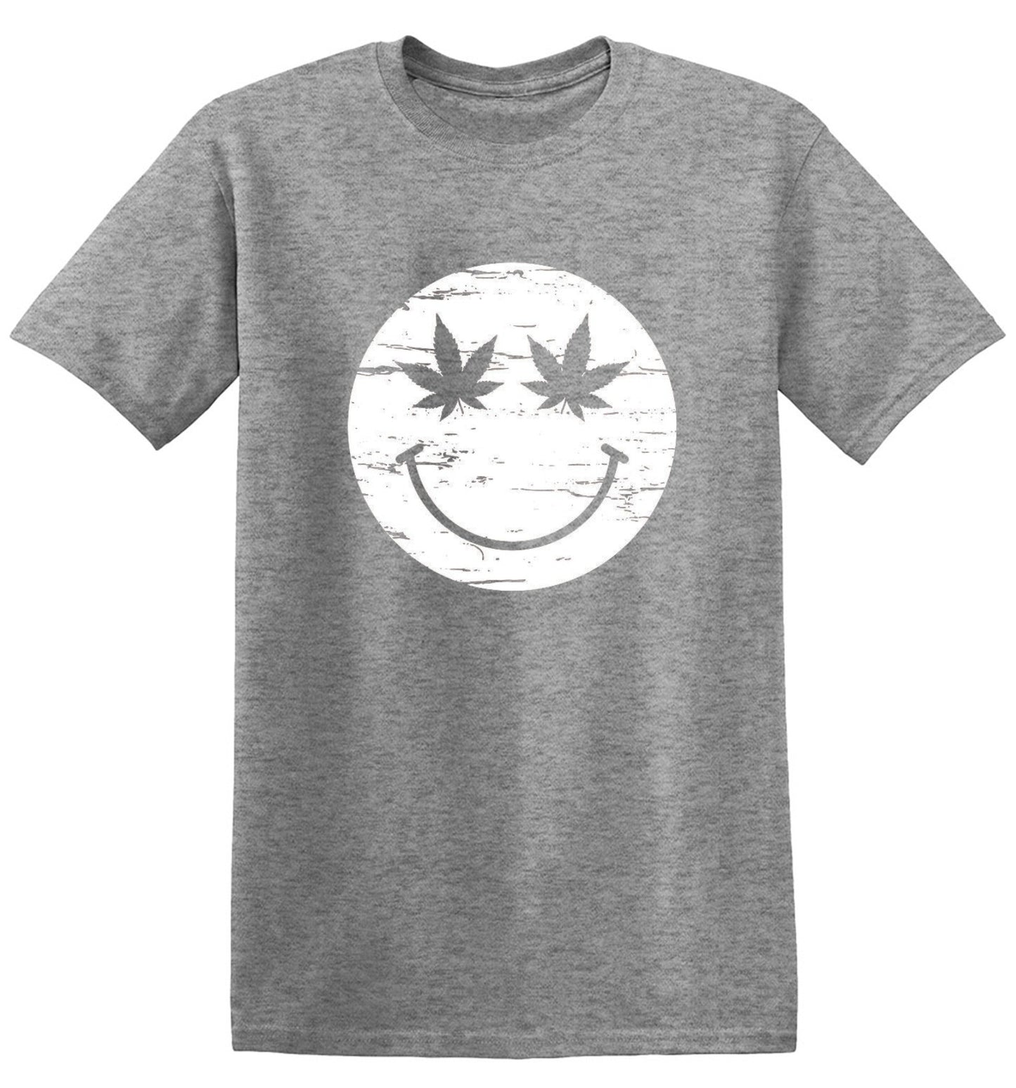 Funny T-Shirts design "Weed Smile Face  T-Shirt"
