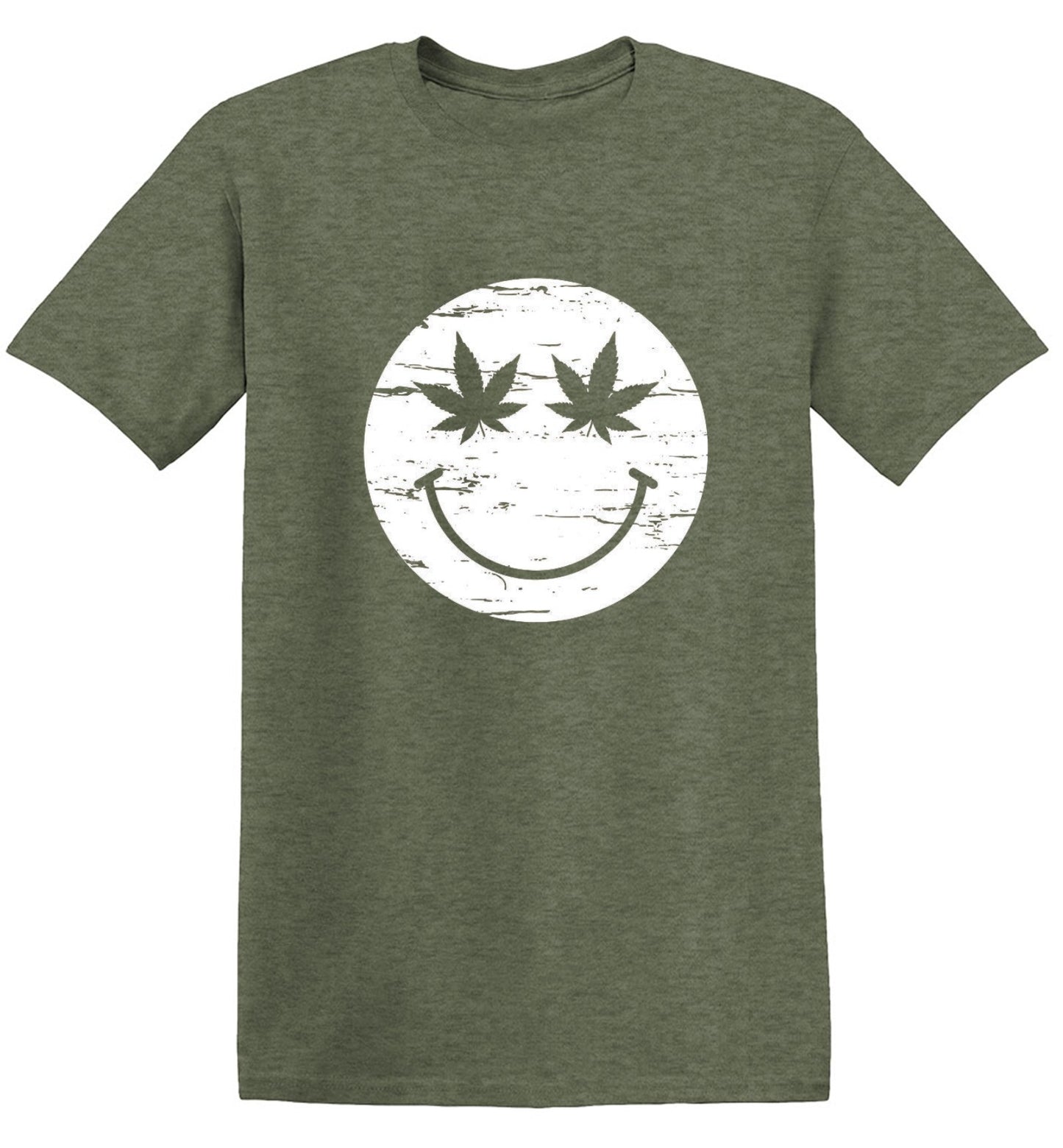 Funny T-Shirts design "Weed Smile Face  T-Shirt"