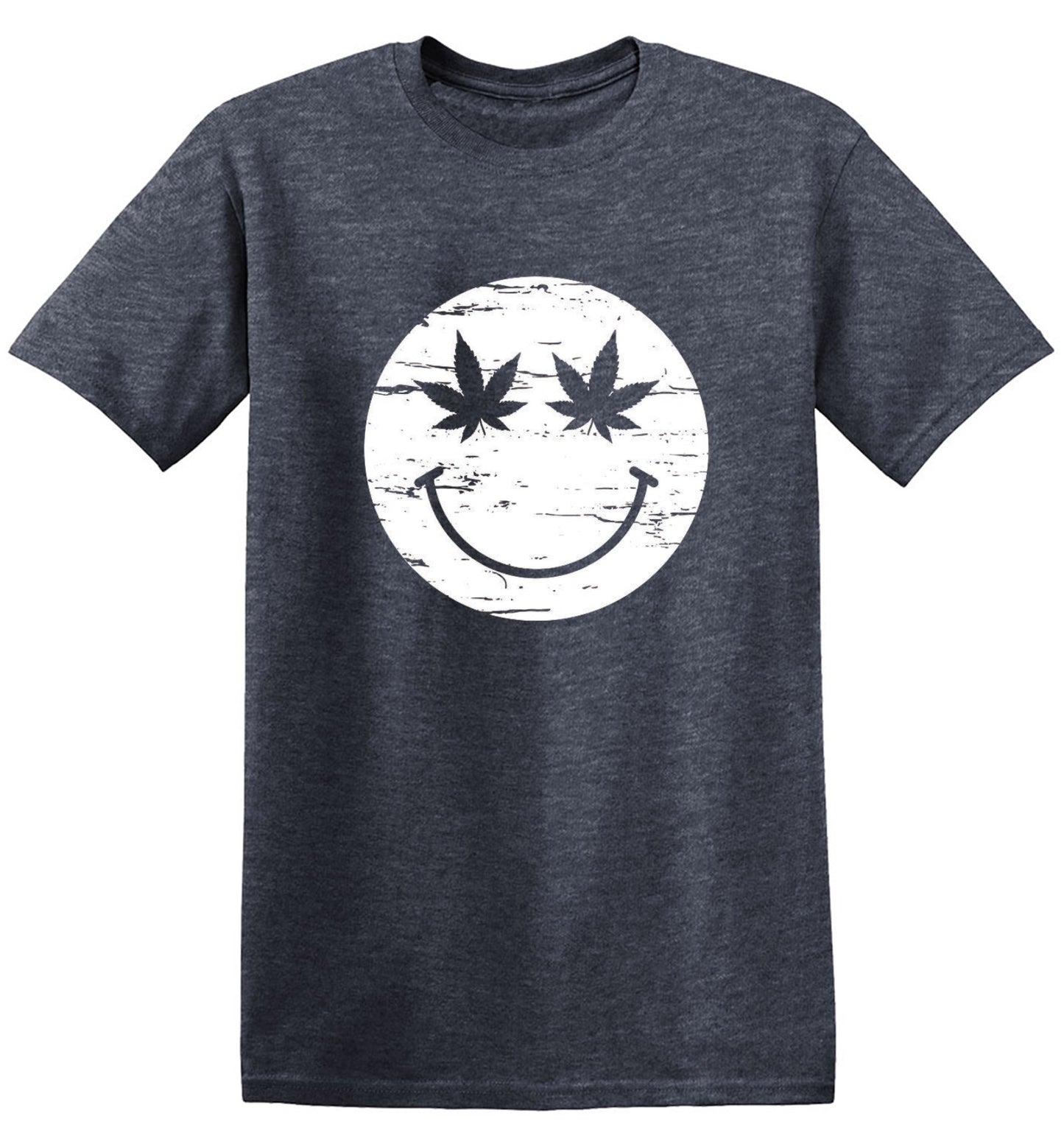 Funny T-Shirts design "Weed Smile Face  T-Shirt"