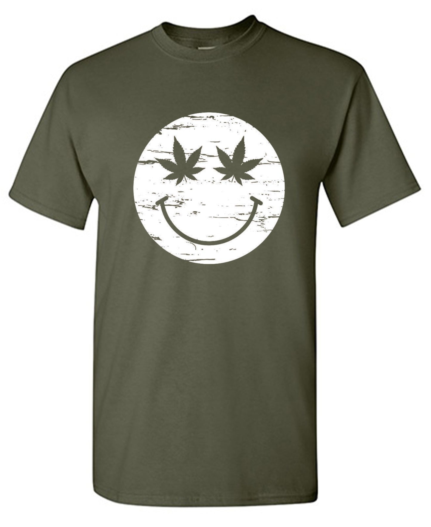 Funny T-Shirts design "Weed Smile Face  T-Shirt"