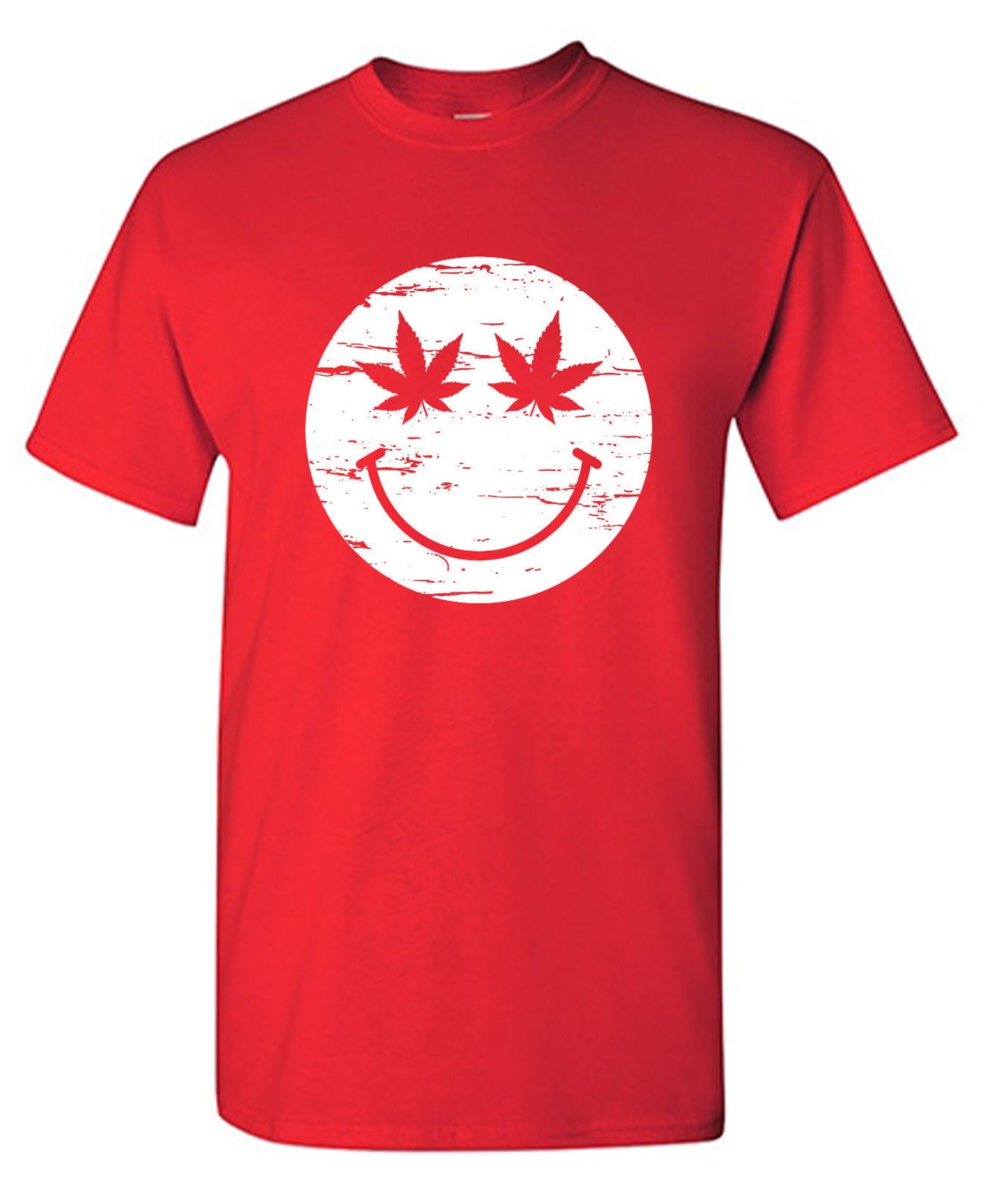 Funny T-Shirts design "Weed Smile Face  T-Shirt"