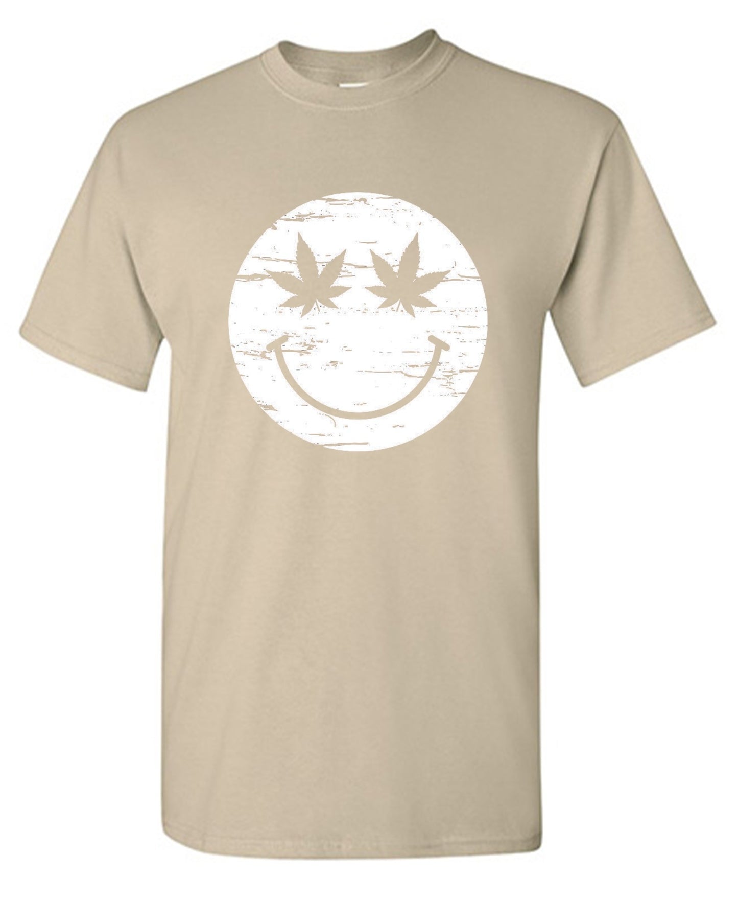 Funny T-Shirts design "Weed Smile Face  T-Shirt"