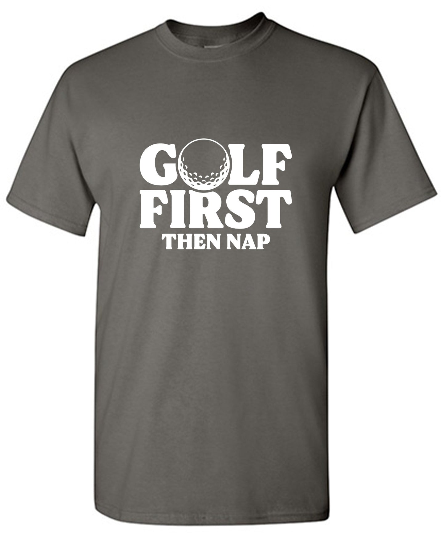 Funny T-Shirts design "Golf First Than Nap T-Shirt"