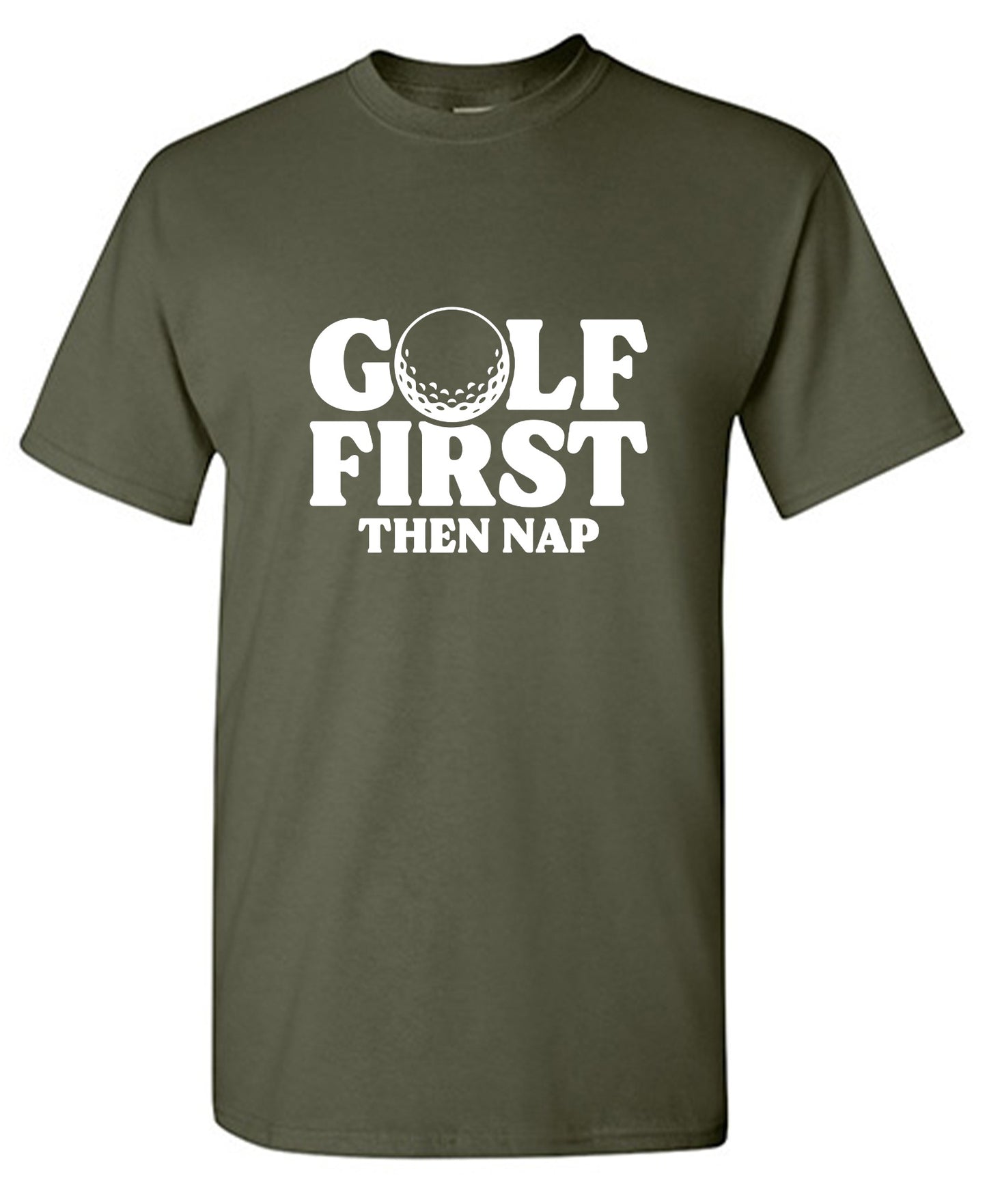 Funny T-Shirts design "Golf First Than Nap T-Shirt"