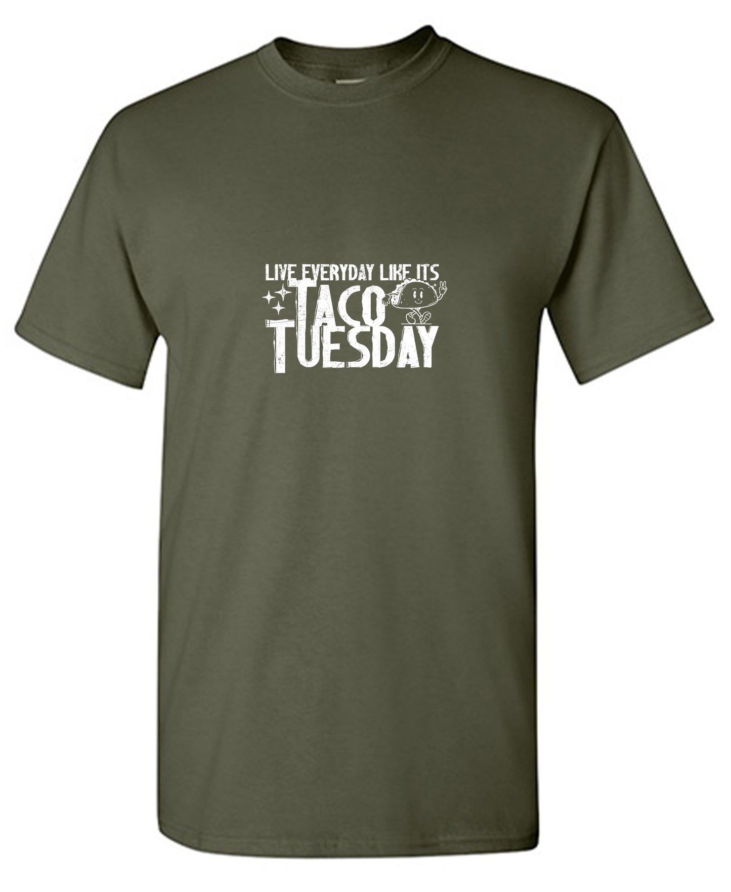 Funny T-Shirts design "Live everyday like its Taco Tuesday Tee Shirt"