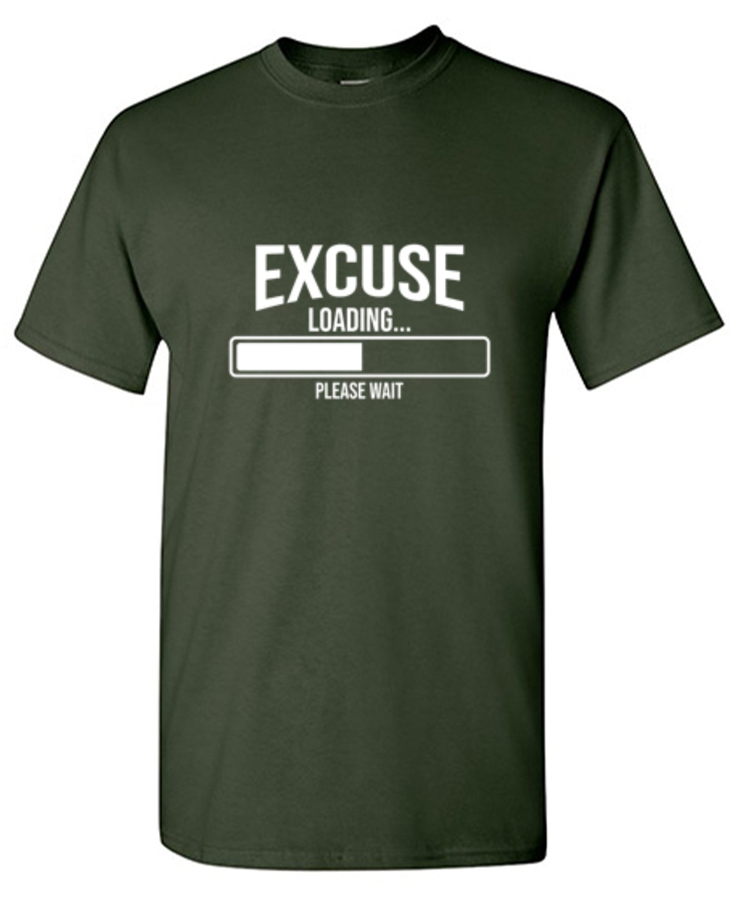 Funny T-Shirts design "Excuse Loading 38% Please Wait..."