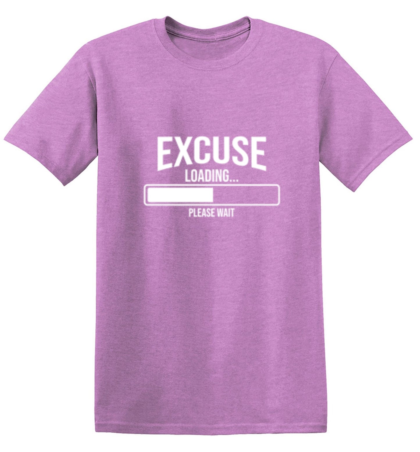 Funny T-Shirts design "Excuse Loading 38% Please Wait..."