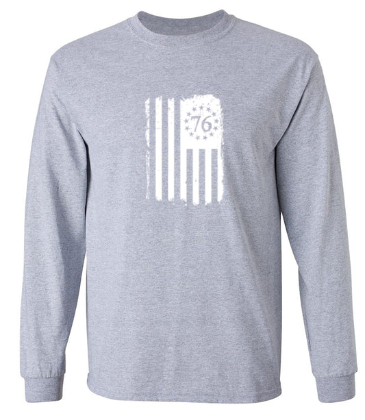 Funny T-Shirts design "Betsy 76 Flag - T-Shirt for Fourth of July - Long Sleeve"