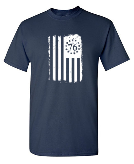 Funny T-Shirts design "Betsy 76 Flag - T-Shirt for Fourth of July - Tall Tee"