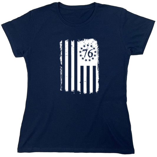 Funny T-Shirts design "Betsy 76 Flag - T-Shirt for Fourth of July - Womens"
