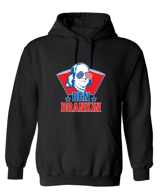 Funny T-Shirts design "Ben Drankin - Hilarious 4th of July T-Shirt - Hoodie"