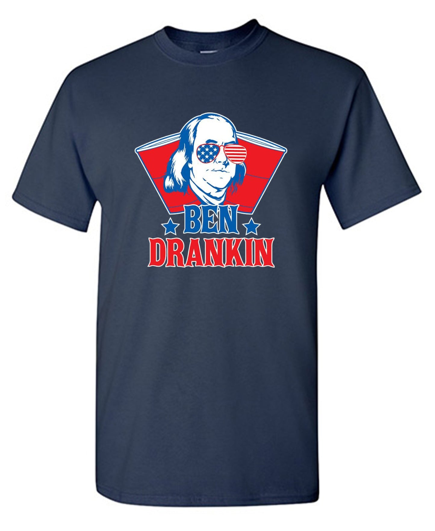 Funny T-Shirts design "Ben Drankin - Hilarious 4th of July T-Shirt"