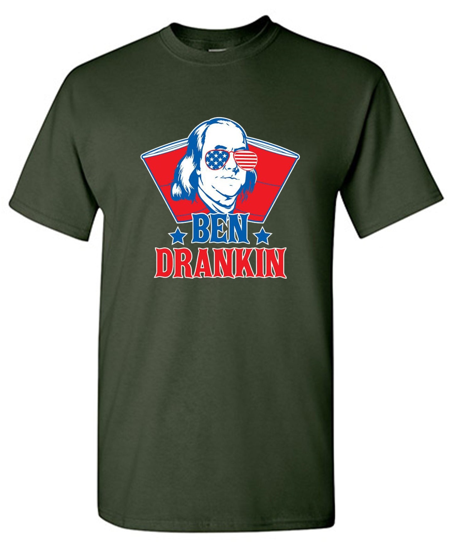 Funny T-Shirts design "Ben Drankin - Hilarious 4th of July T-Shirt"