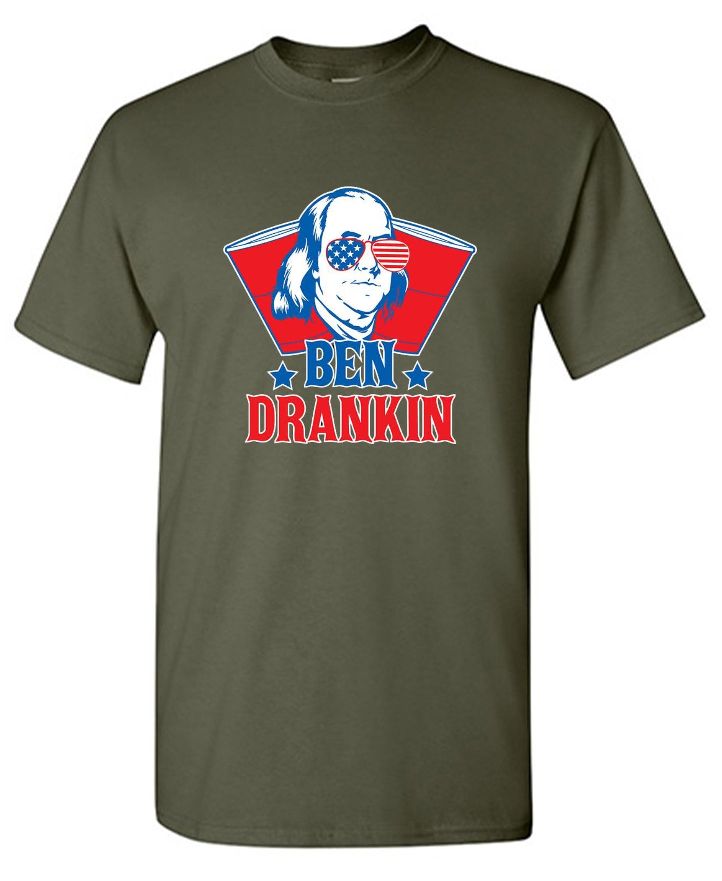 Funny T-Shirts design "Ben Drankin - Hilarious 4th of July T-Shirt"