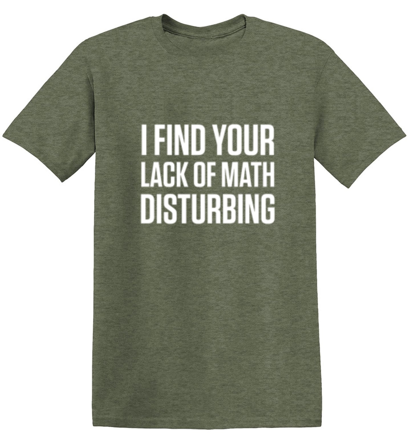 Funny T-Shirts design "I Find Your Lack Of Math Disturbing"