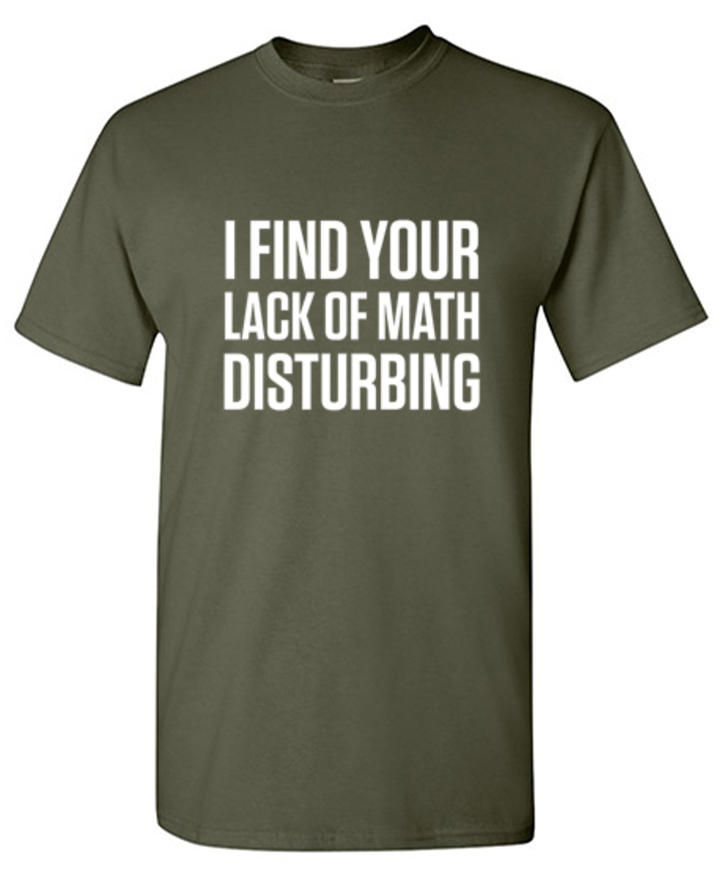 Funny T-Shirts design "I Find Your Lack Of Math Disturbing"