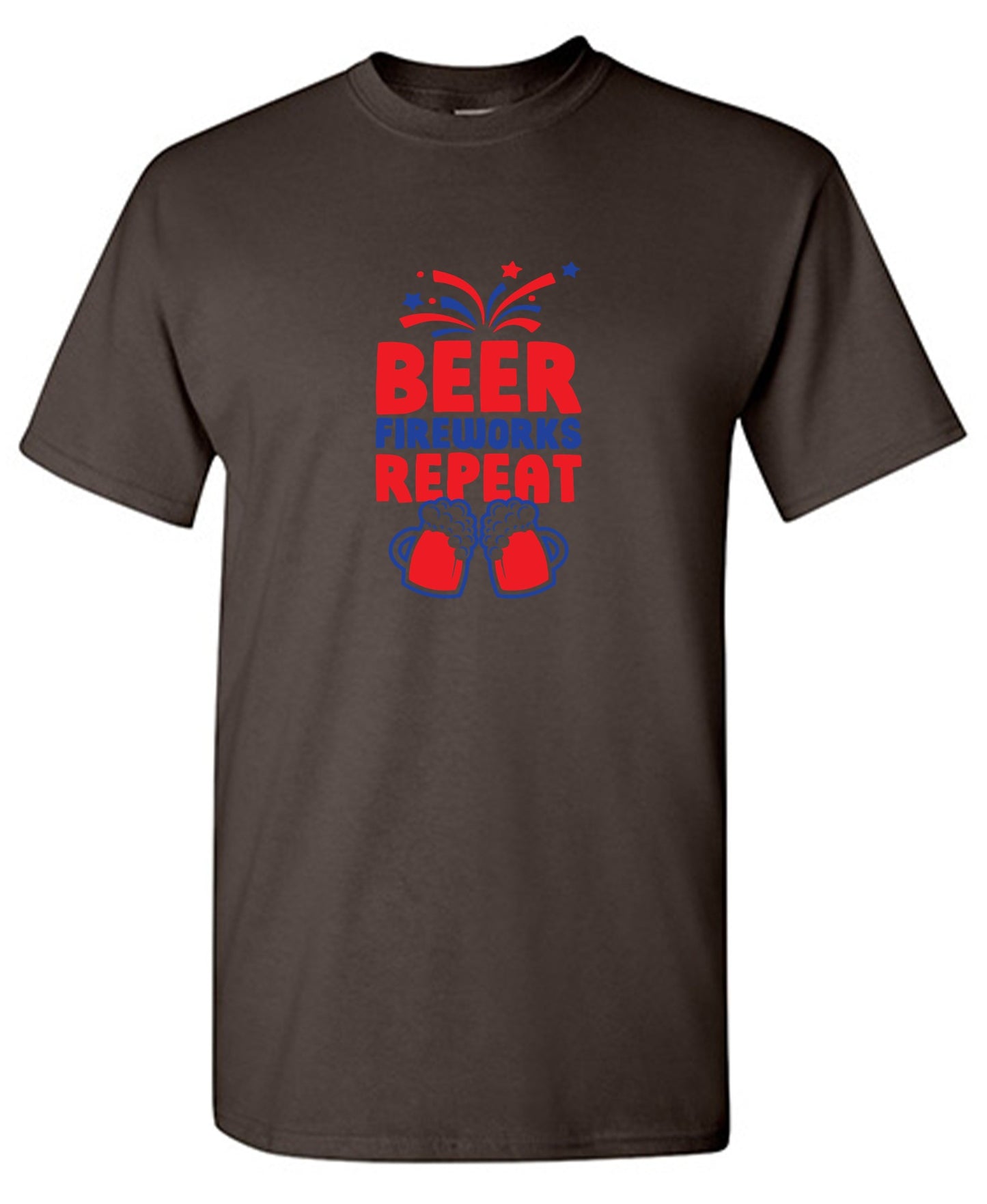 Funny T-Shirts design "Beer, Firewords, Repeat 4th of July T Shirt"