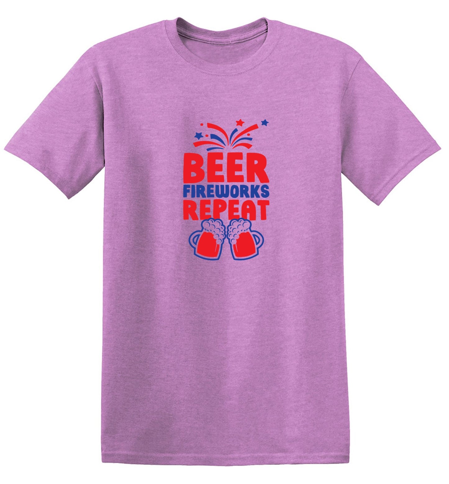 Funny T-Shirts design "Beer, Firewords, Repeat 4th of July T Shirt"