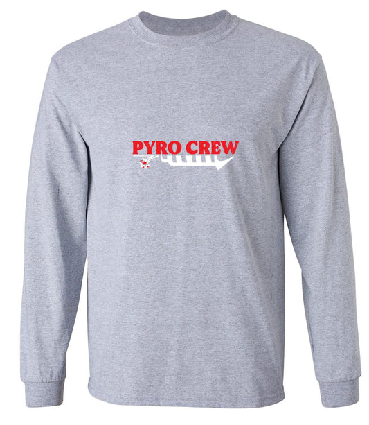 Funny T-Shirts design "Pyro Crew, Mens T-Shirt - Long Sleeve"