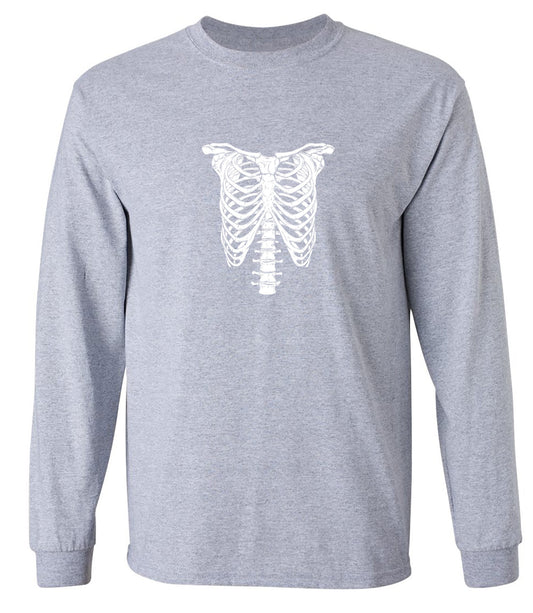 Funny T-Shirts design "Black Skeleton Shirt - Long Sleeve"