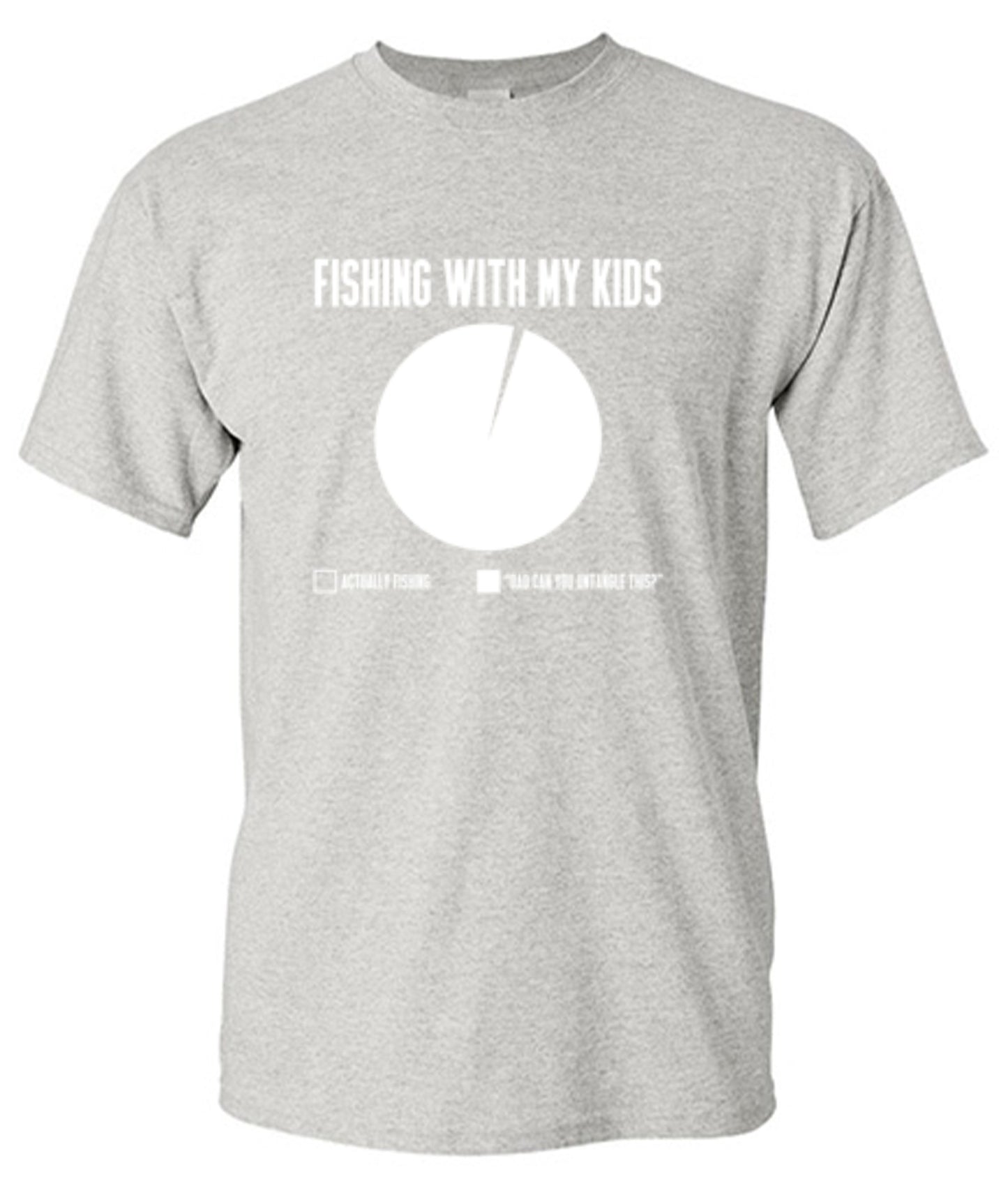 Funny T-Shirts design "Fishing With My Kids T-Shirt - Ring Spun Tee"