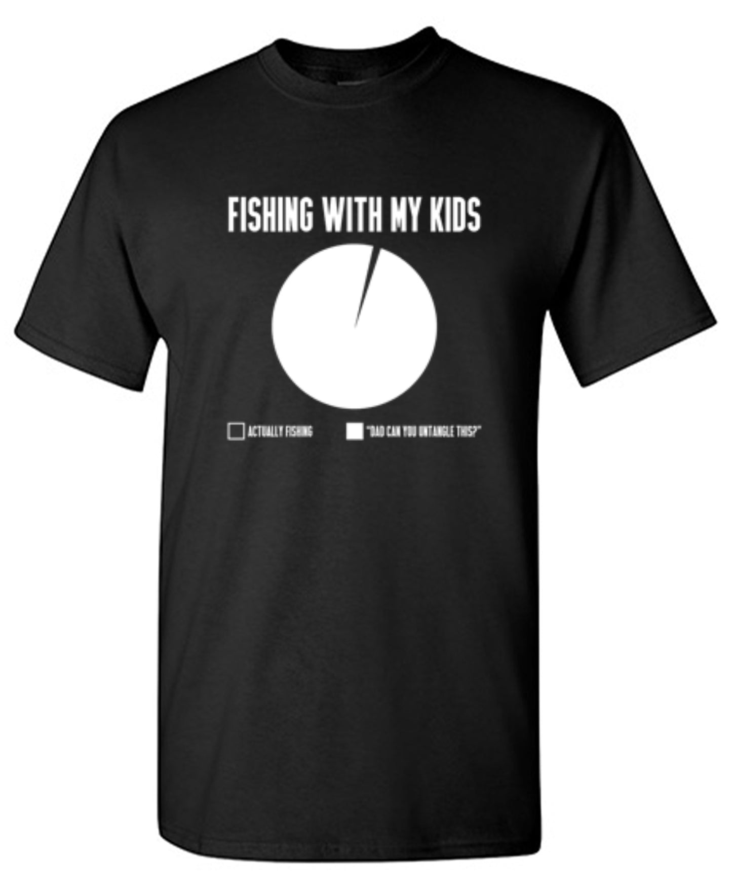 Funny T-Shirts design "Fishing With My Kids T-Shirt - Ring Spun Tee"