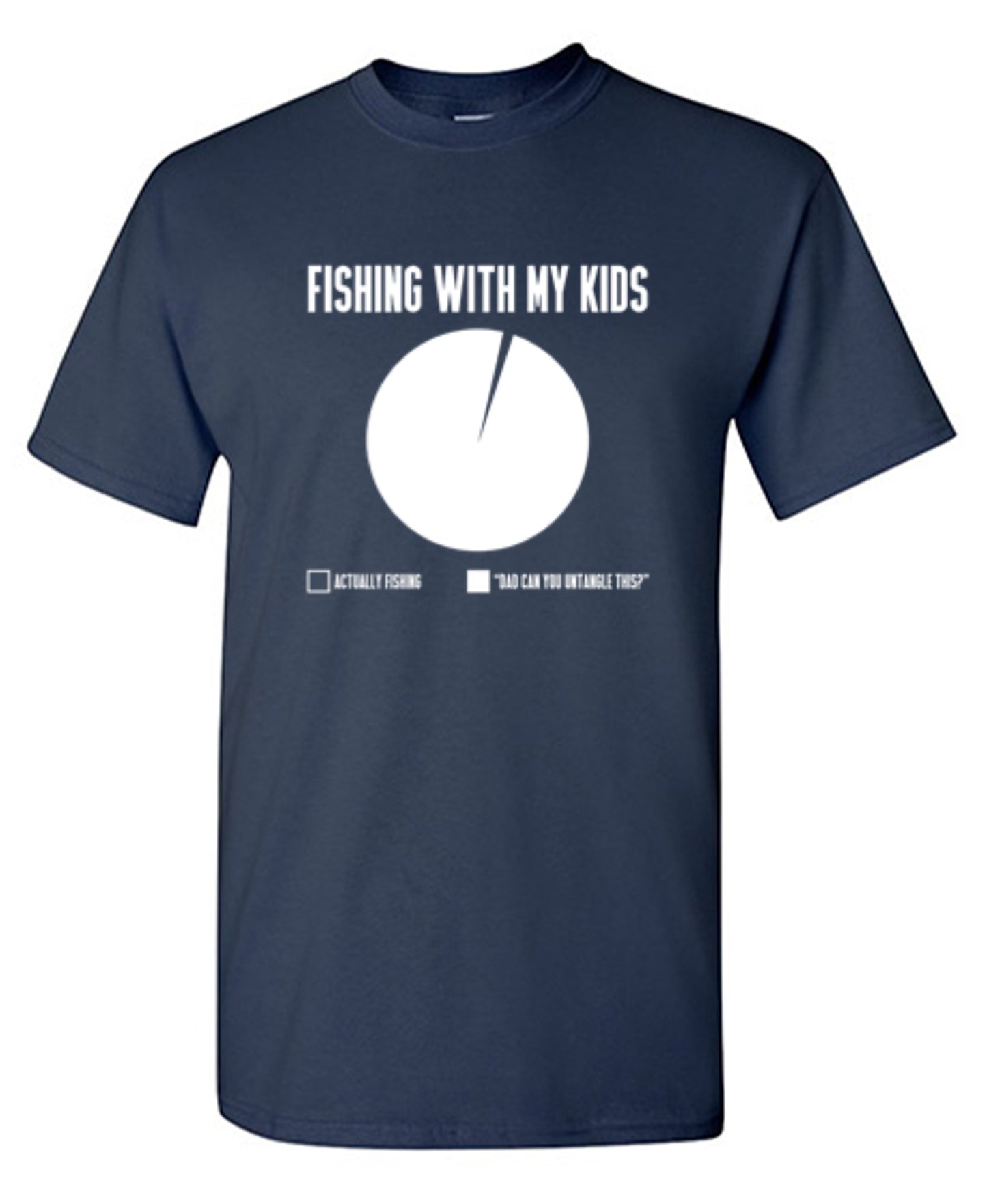 Funny T-Shirts design "Fishing With My Kids T-Shirt - Ring Spun Tee"