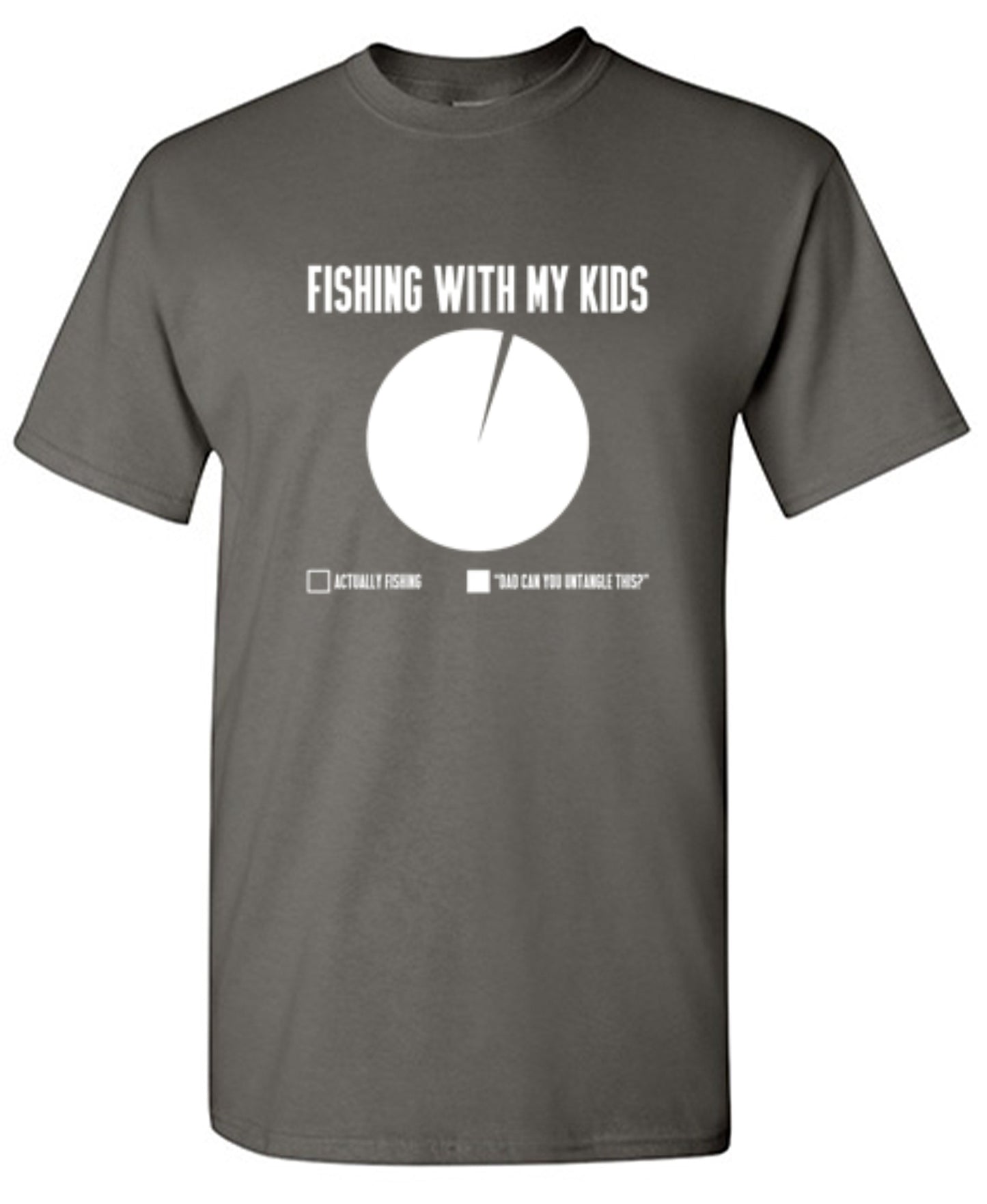Funny T-Shirts design "Fishing With My Kids T-Shirt - Ring Spun Tee"