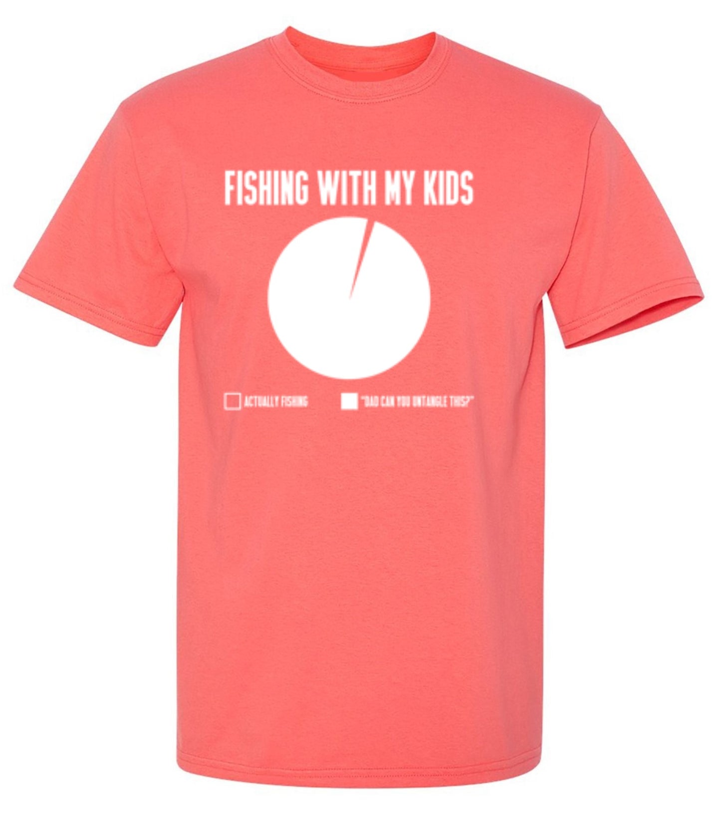 Funny T-Shirts design "Fishing With My Kids T-Shirt - Ring Spun Tee"