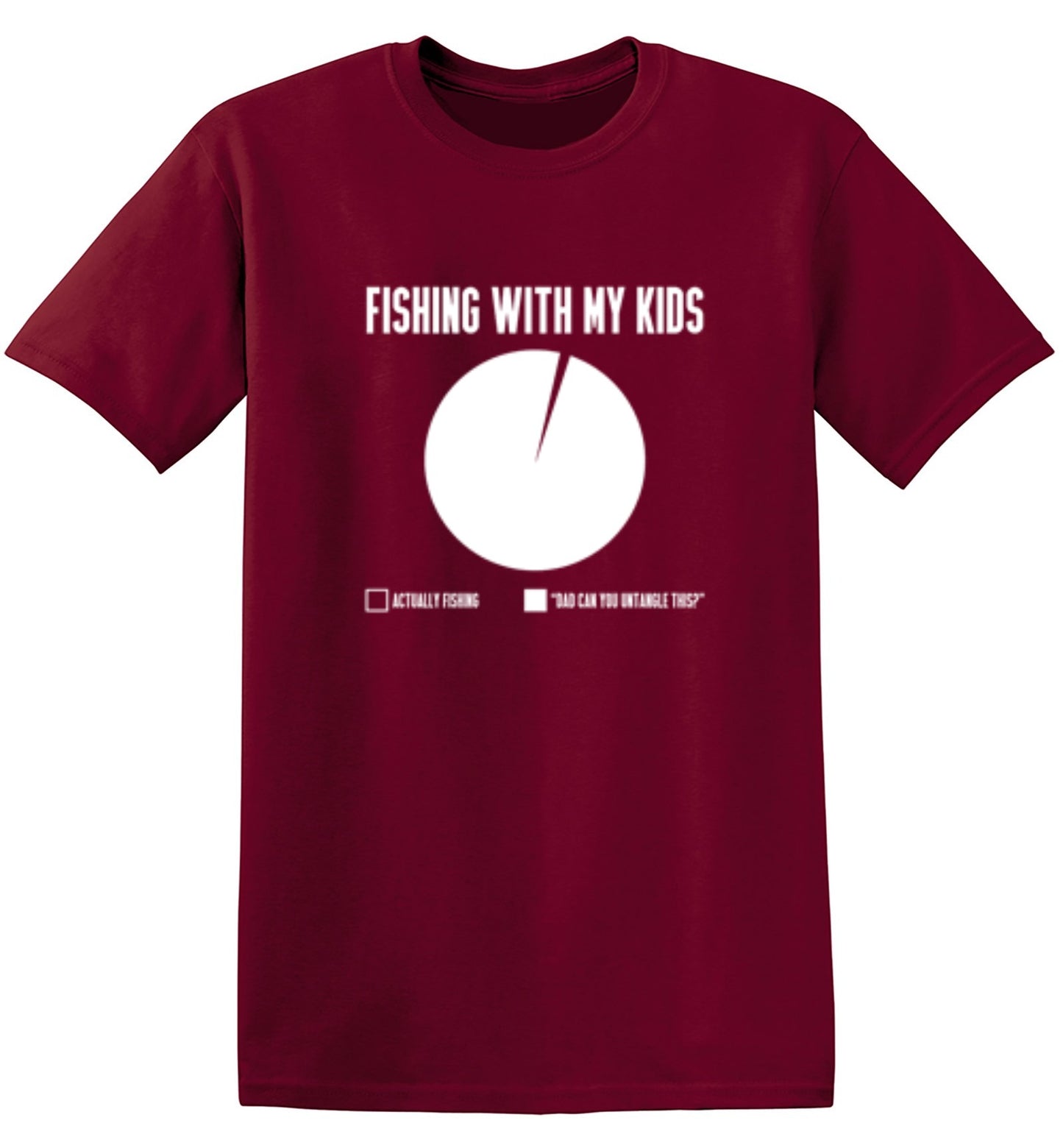 Funny T-Shirts design "Fishing With My Kids T-Shirt - Ring Spun Tee"