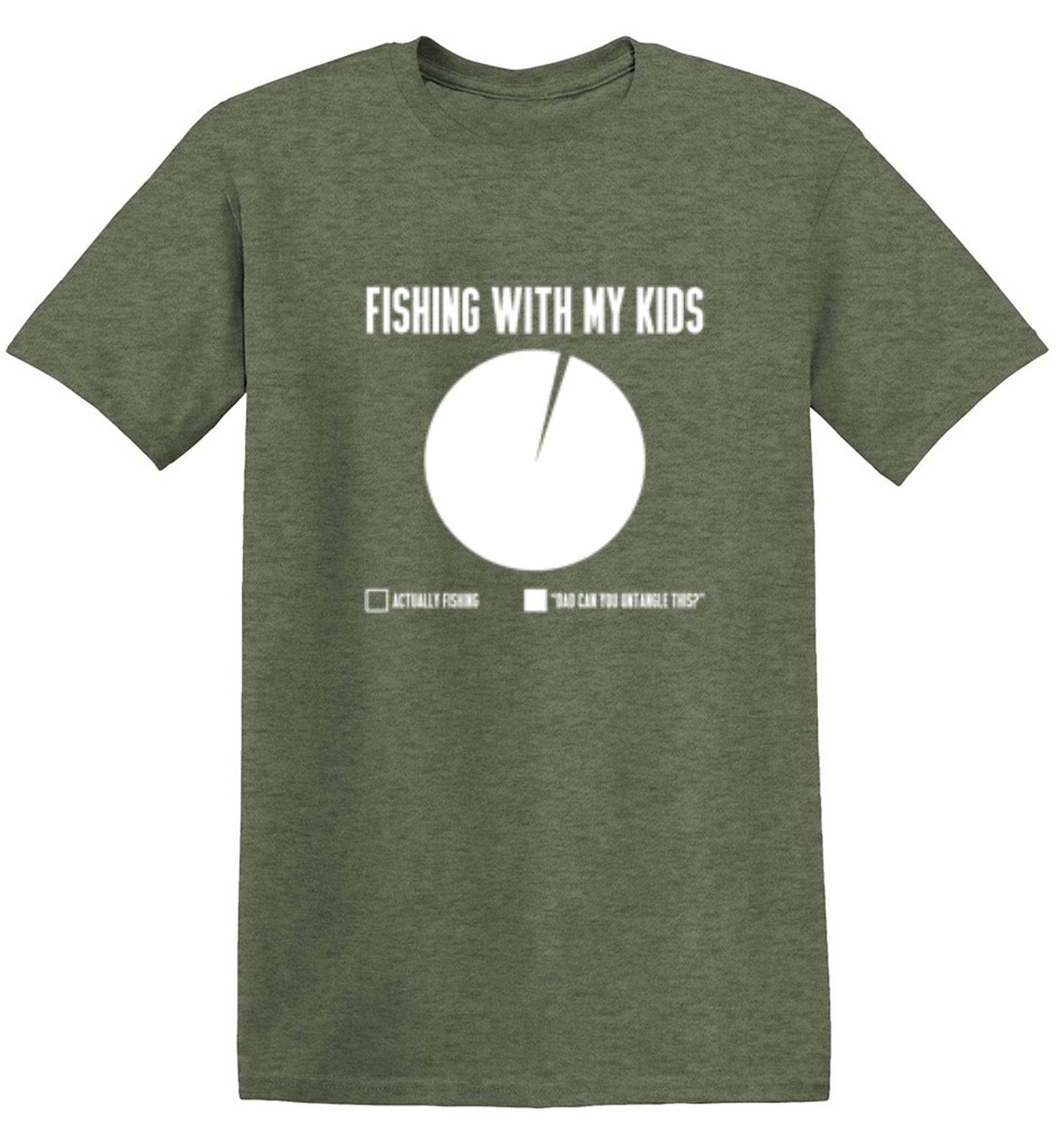 Funny T-Shirts design "Fishing With My Kids T-Shirt - Ring Spun Tee"