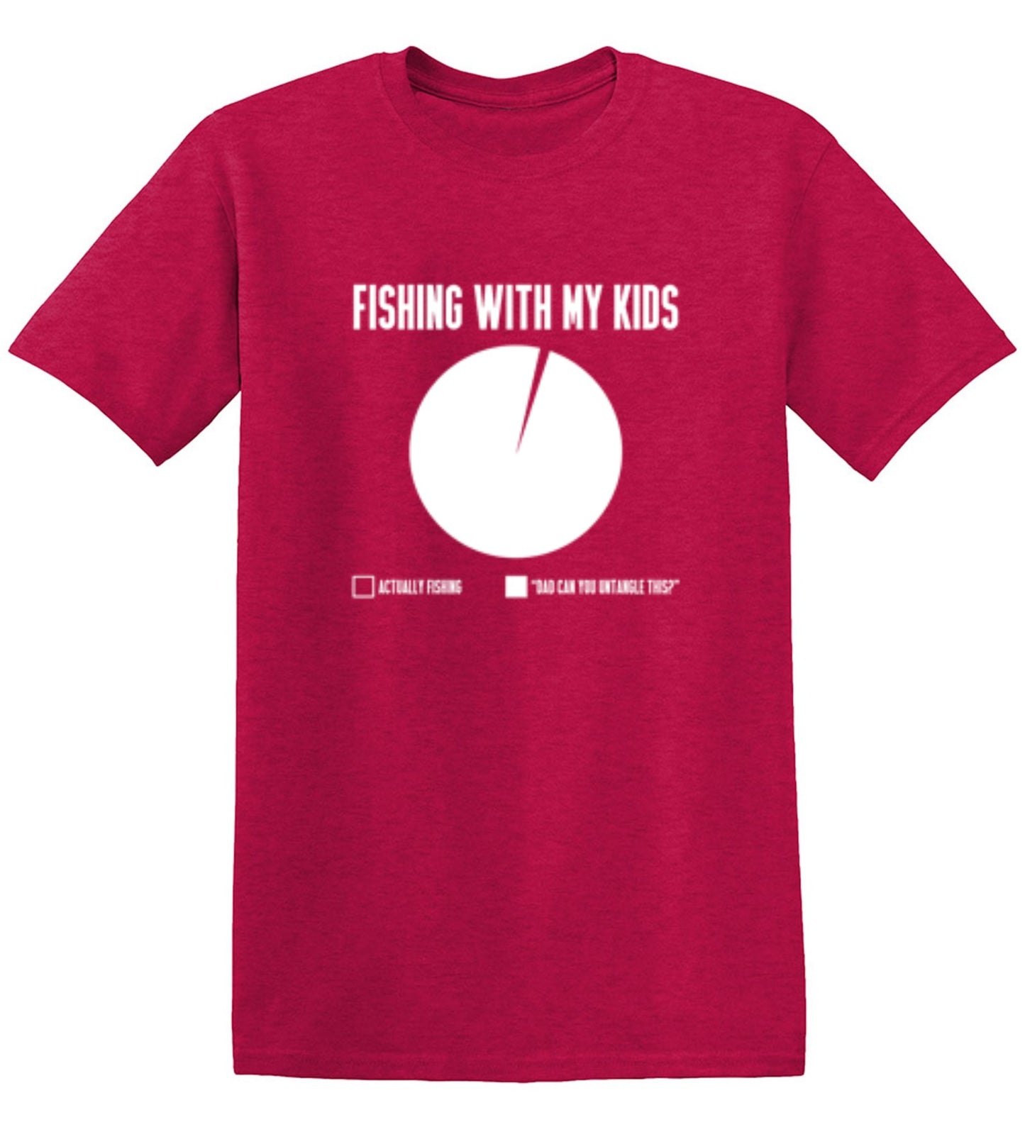 Funny T-Shirts design "Fishing With My Kids T-Shirt - Ring Spun Tee"
