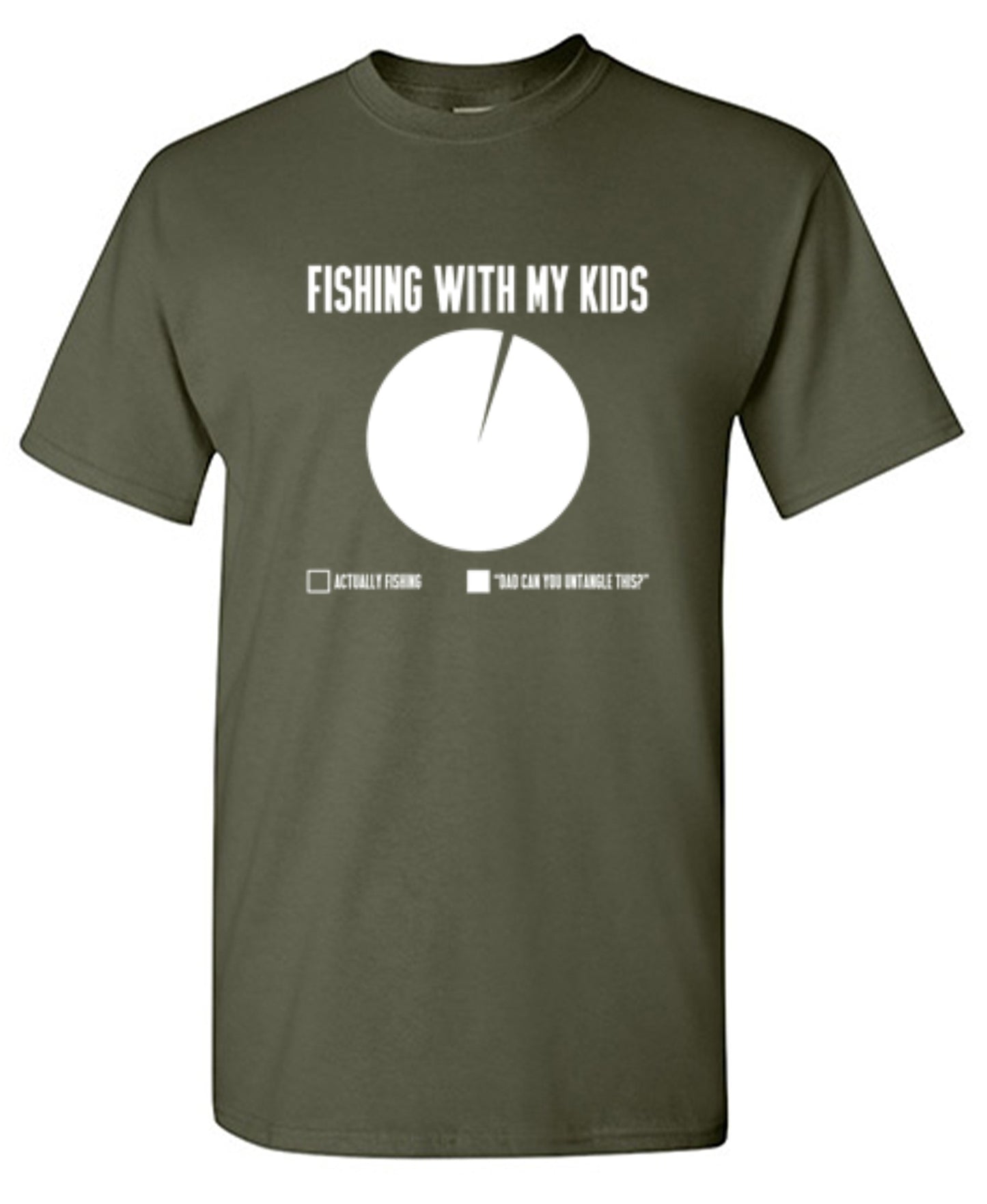 Funny T-Shirts design "Fishing With My Kids T-Shirt - Ring Spun Tee"