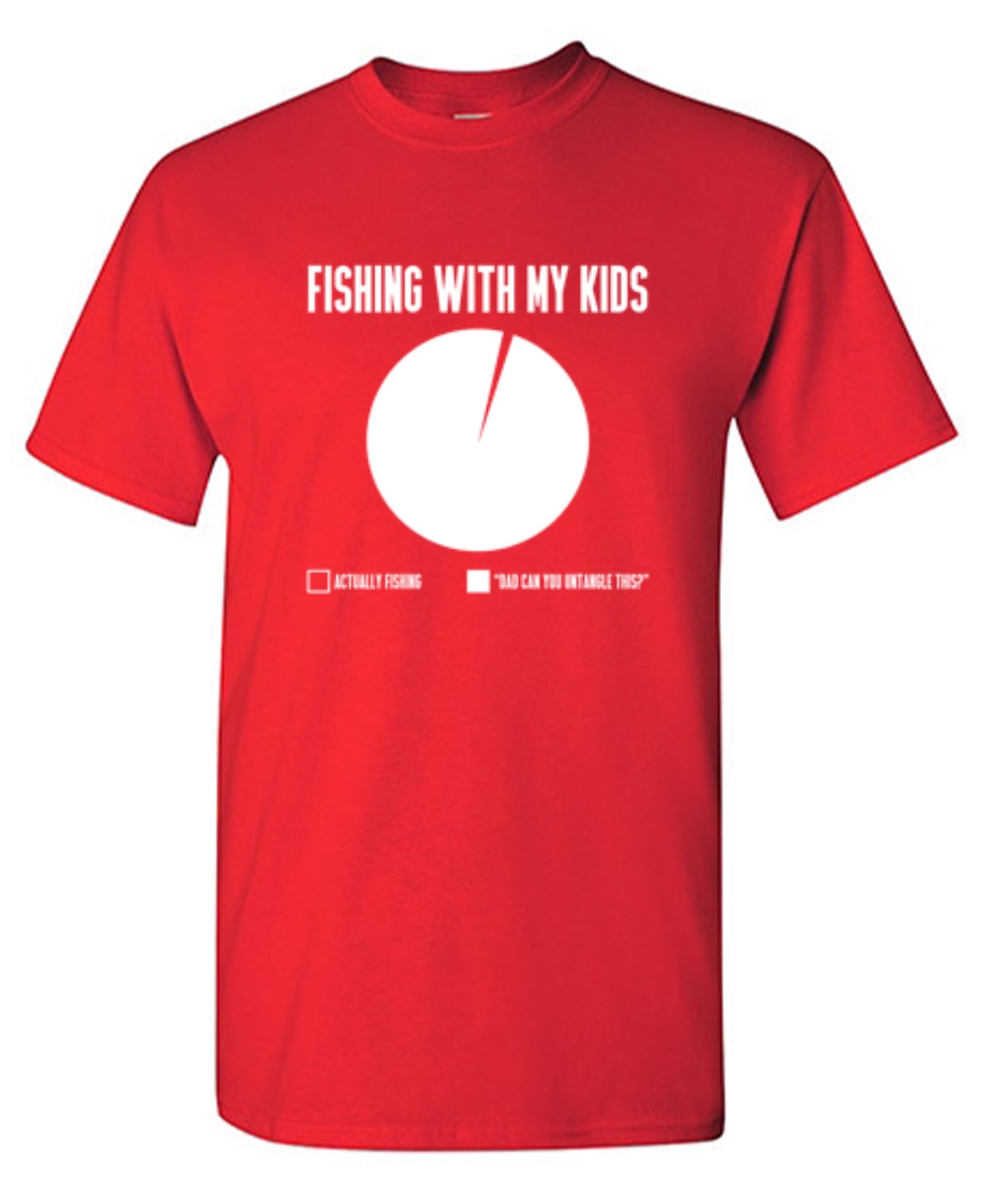 Funny T-Shirts design "Fishing With My Kids T-Shirt - Ring Spun Tee"