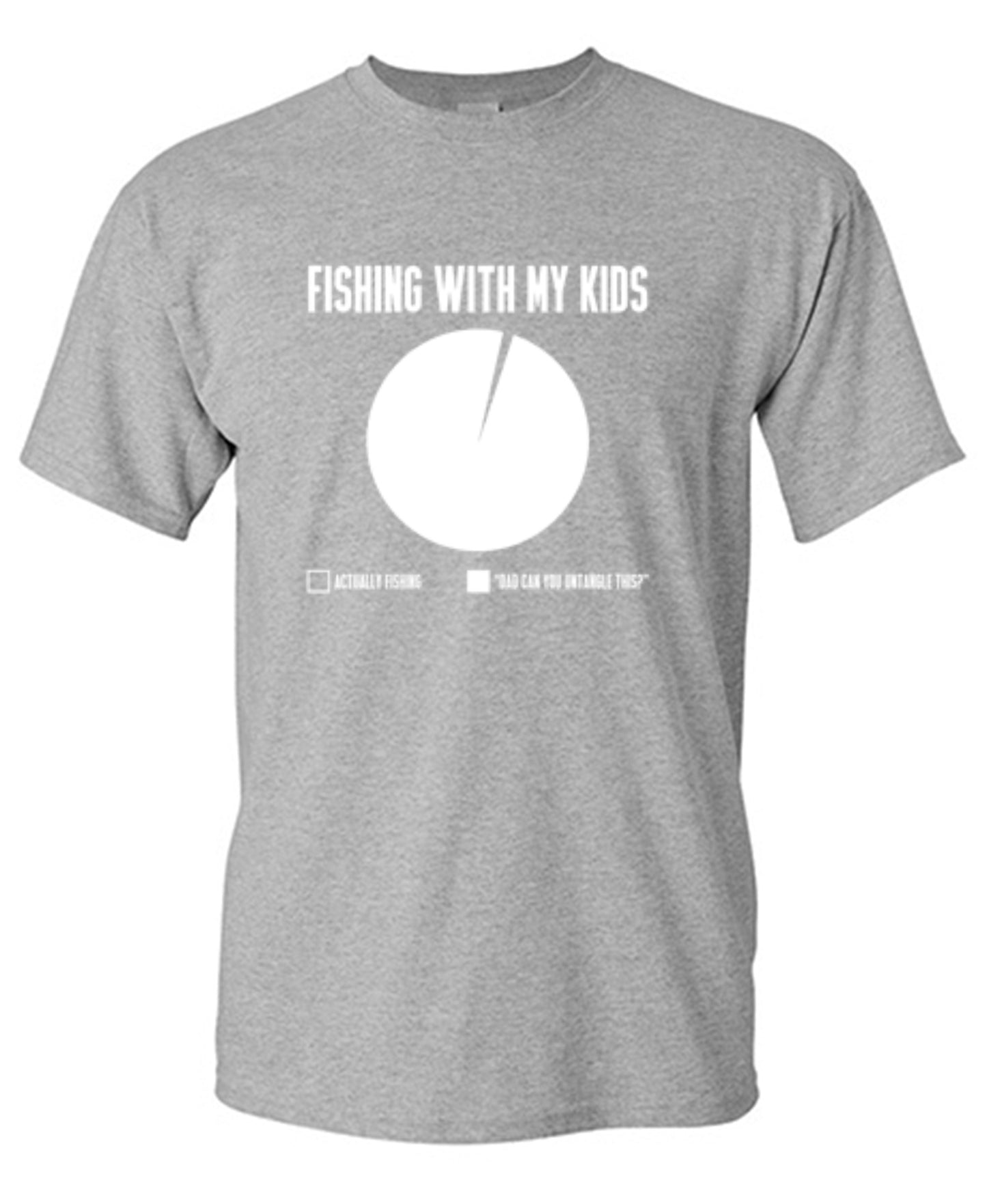 Funny T-Shirts design "Fishing With My Kids T-Shirt - Ring Spun Tee"