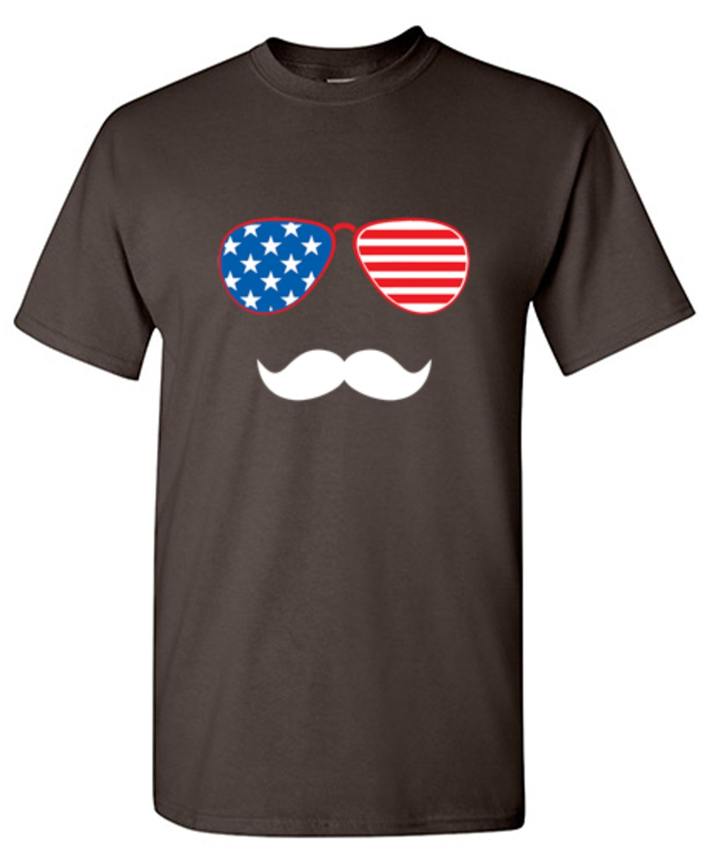 Funny T-Shirts design "Flag Sunglasses Moustache - Patriotic Shirt this Independence Day"