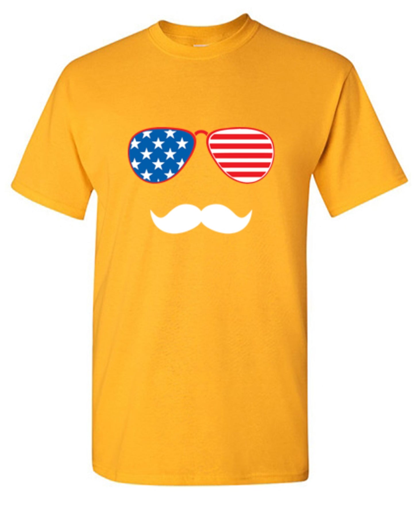 Funny T-Shirts design "Flag Sunglasses Moustache - Patriotic Shirt this Independence Day"