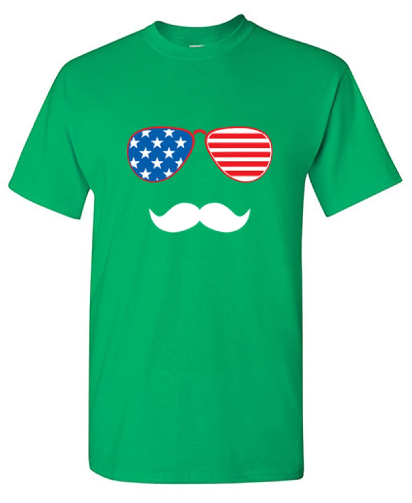 Funny T-Shirts design "Flag Sunglasses Moustache - Patriotic Shirt this Independence Day"
