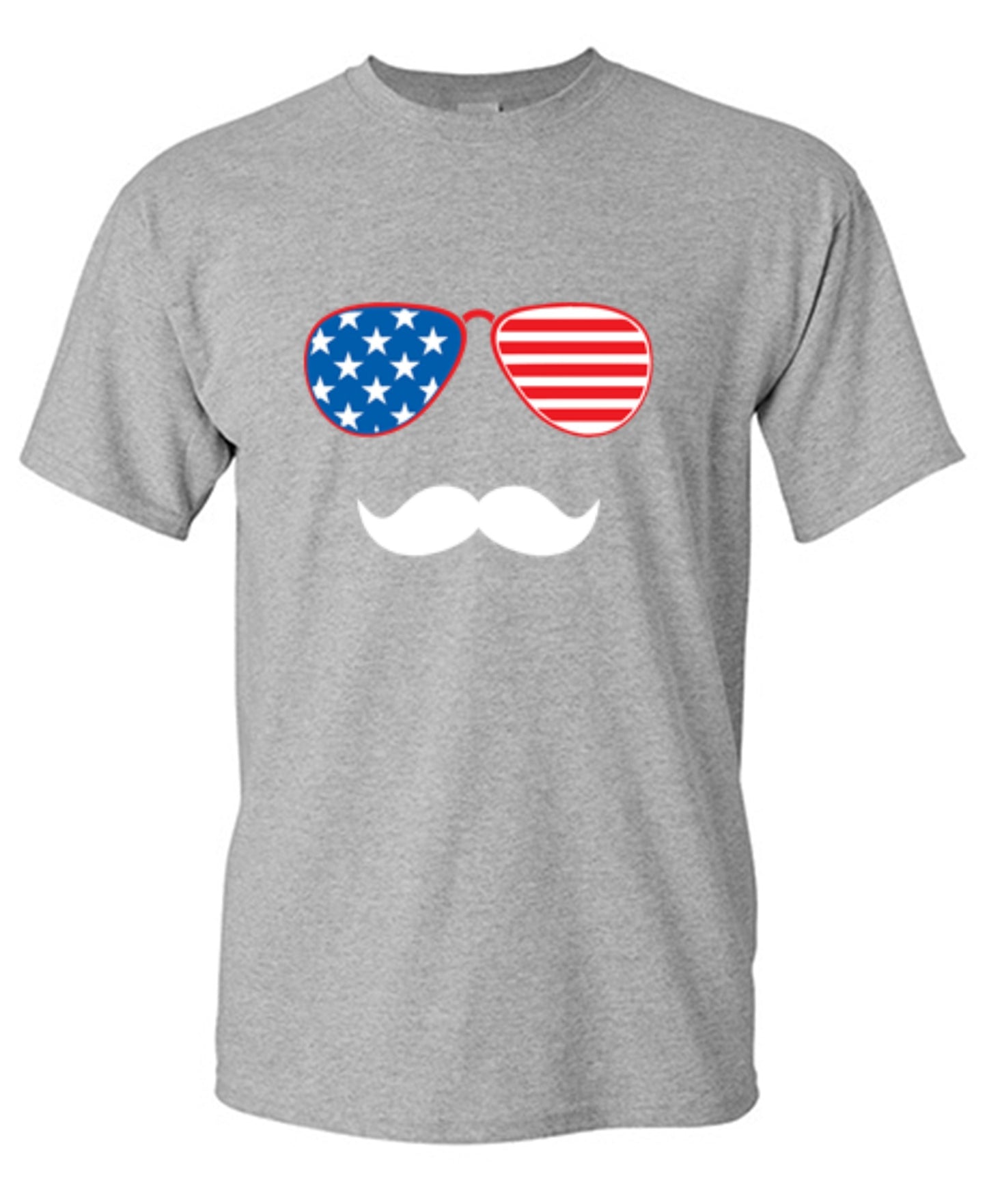 Funny T-Shirts design "Flag Sunglasses Moustache - Patriotic Shirt this Independence Day"