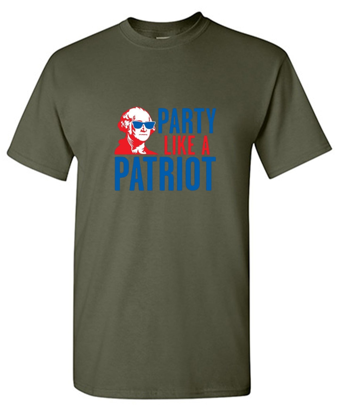 Funny T-Shirts design "Party Like A Patriot"