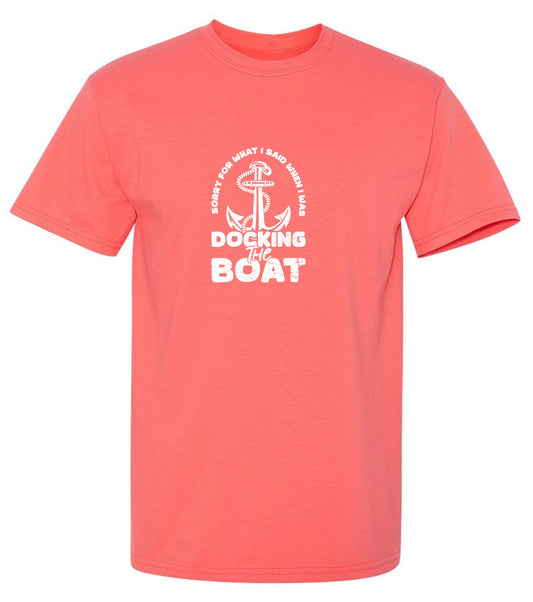 Funny T-Shirts design "Sorry for What I said When I was Docking the Boat Mens T-Shirt"