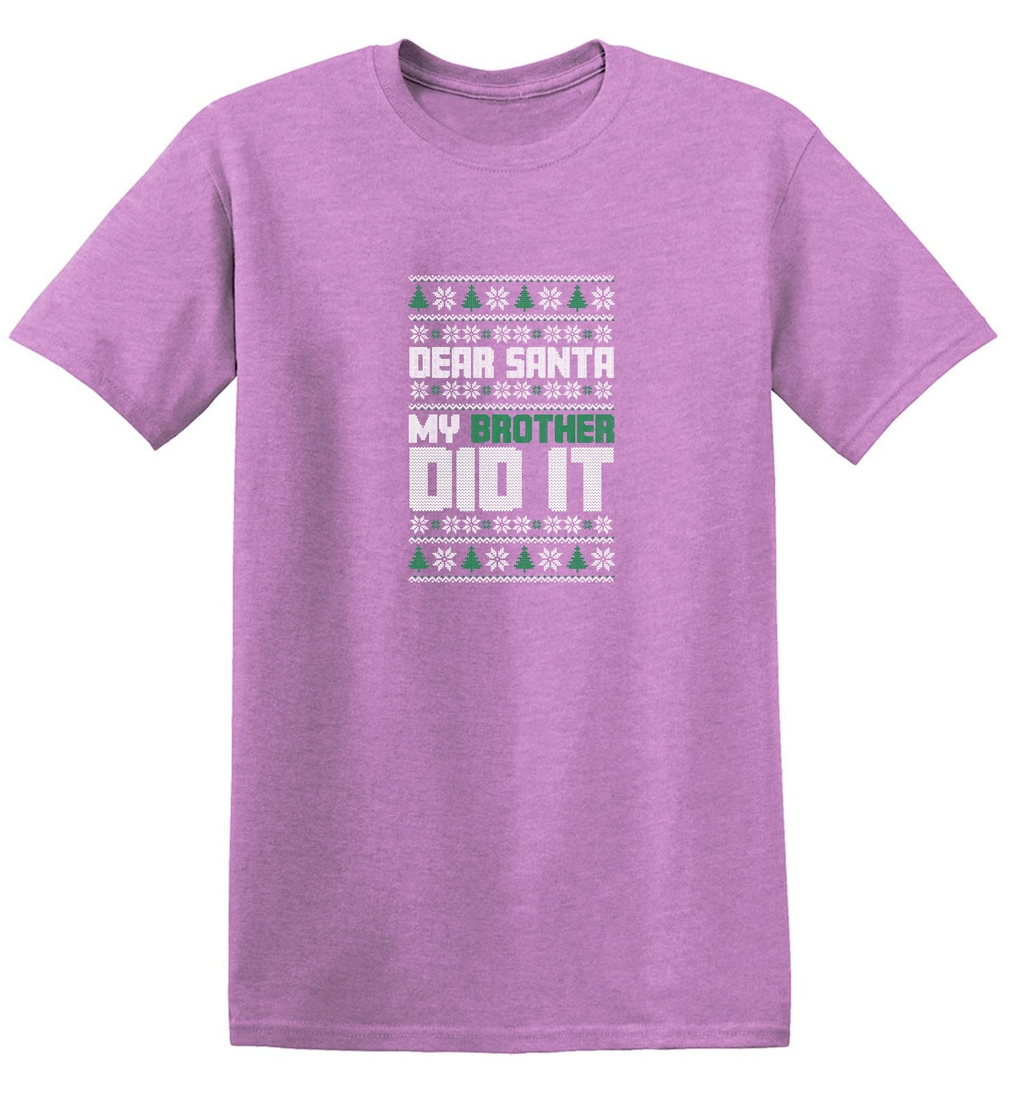 Funny T-Shirts design "Dear Santa, My Brother Did It T-Shirt"