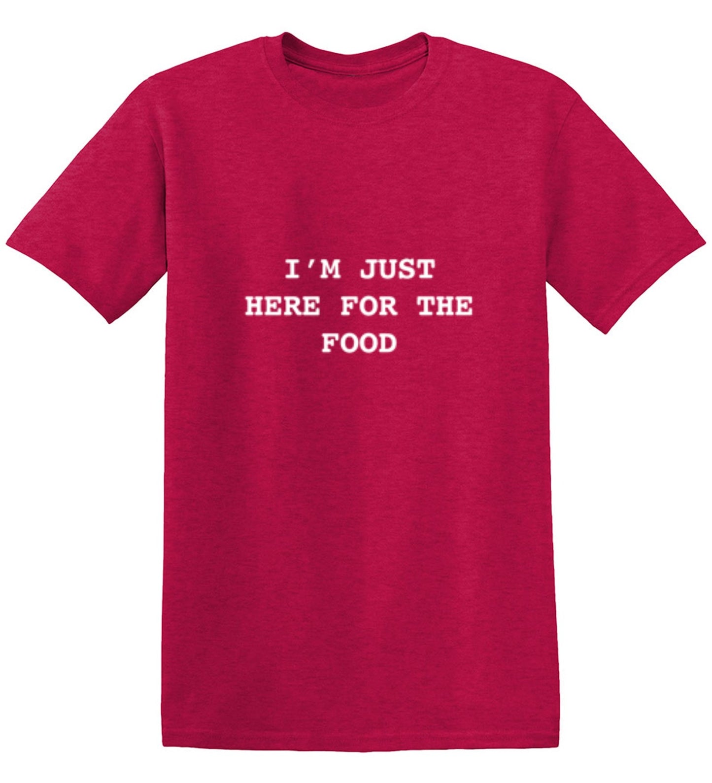 Funny T-Shirts design "I'm Just Here For The Food"